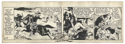 Red Ryder Comic Strip Hand-Drawn by Fred Harman From 1947